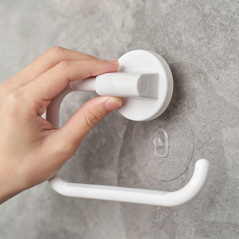 Punch-free Toilet Towel Rack Kitchen Sucker Rack Bathroom Restroom Toilet Wall Hanging Hand Towel Hanging Ring