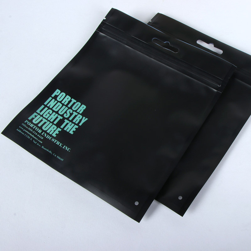 Composite frosted black plastic packaging bag thickened jewelry storage self-sealing bone bag underwear dustproof sealed window bag