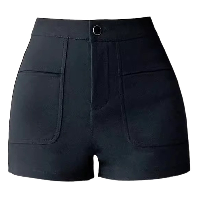 Black Suit Shorts Women's Autumn and Winter 2023 New Sexy Hot Girls High Waist Hip-wrap Pants Outer Wear A- word Wide-leg Boots Pants