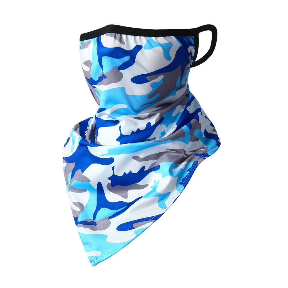 Picture of Outdoor riding triangle towel ice silk sunscreen hanging ear triangle towel summer sports outdoor breathable fishing camouflage mask