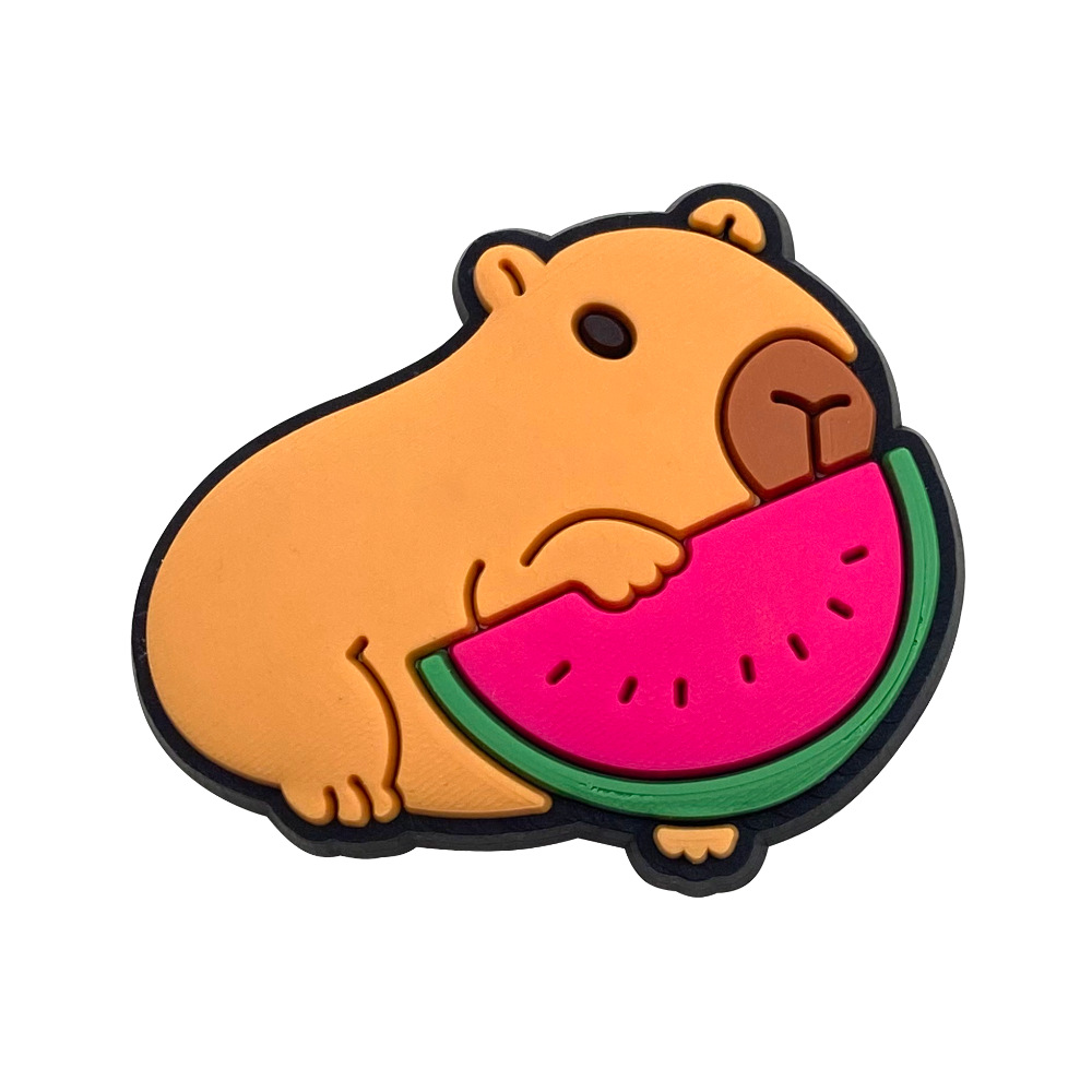 Picture of Lovable Capibala Capybara Series Hole Shoes Shoes Flower Accessories Hole Shoes Diy Accessories PVC Drop Plastic Shoe Buckle