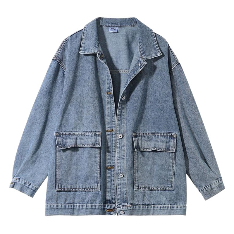 2023 Internet Celebrity Couple Denim Jacket Women's Spring and Summer Korean Style Loose Casual Jacket Versatile Long-Sleeved Top Ins Trend