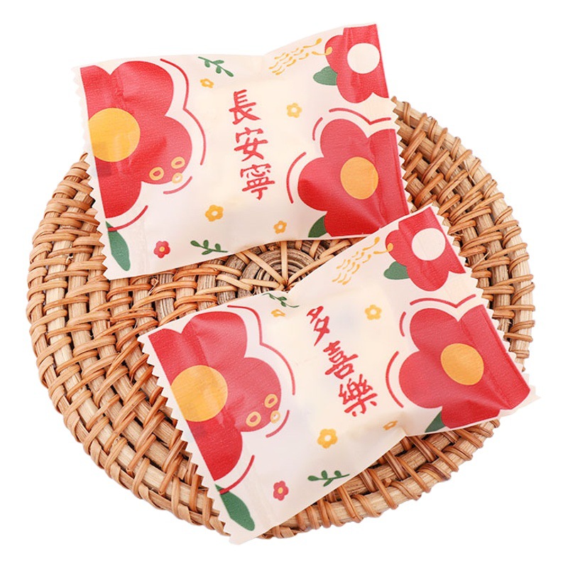 2024 Dragon year new snowflake crisp special packaging bag self-sealing Baking Biscuit candy bag handmade snowflake crisp packaging