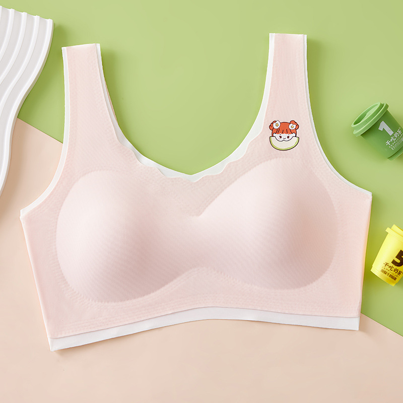 Picture of Traceless girls' underwear development period 12 to 18 years old junior high school girls bra primary school children's small vest