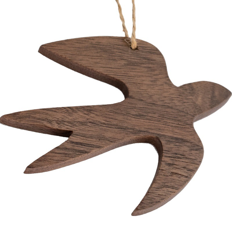 Simple Wall Decoration Japanese Swallow Living Room Wall Decorations Wall Decorations Wooden Pendant Room Wooden Block Pendant