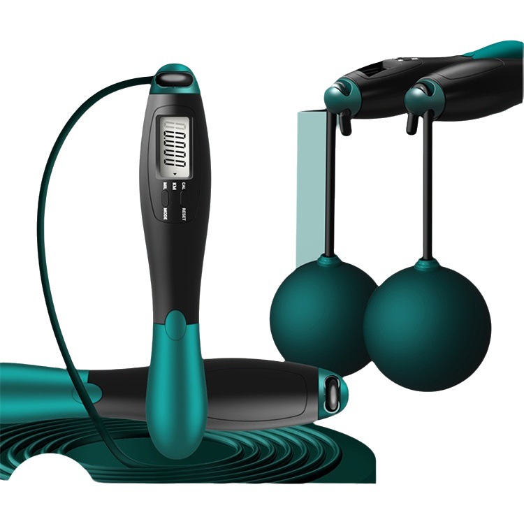 Intelligent cordless skipping rope heavy-bearing ball steel wire counting skipping rope adult rope training sporting goods wholesale