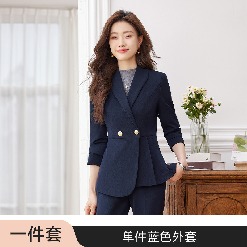 Picture of Black Small Suit Jacket Women's 2023 New Spring and Autumn High-grade Professional Two-piece Suit Elegant Casual Suit