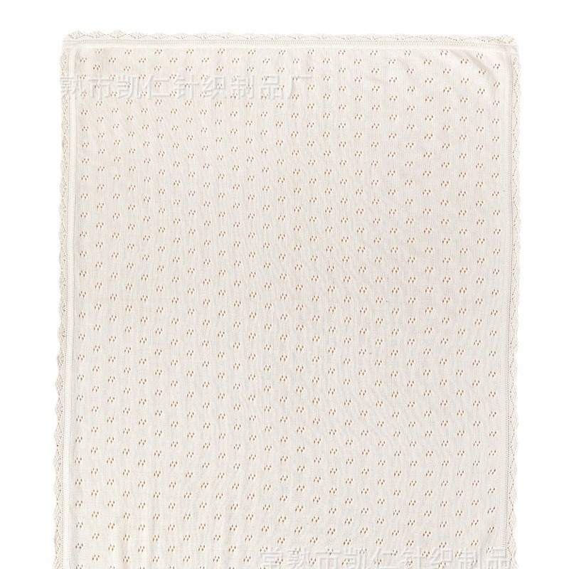 Picture of Small Lace Picking Hole Blanket Pure Cotton Nordic ins Style Baby Blanket All Seasons Universal Cotton Knitted Blanket Air-conditioning Blanket