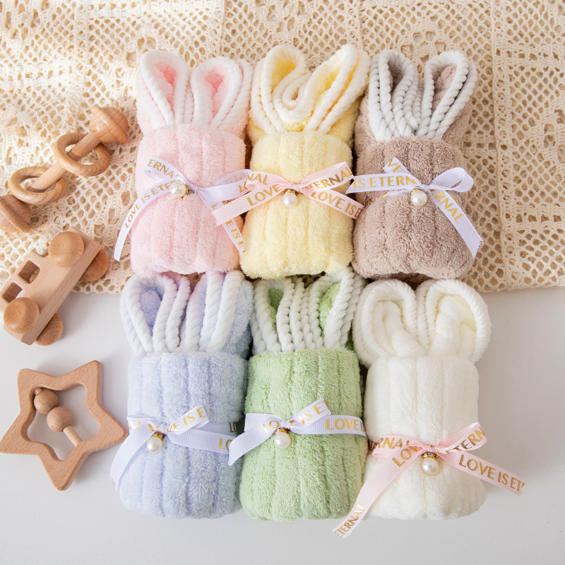 Picture of Hand gift rabbit towel cute shape birthday gift wedding gift kindergarten opening creative small gift