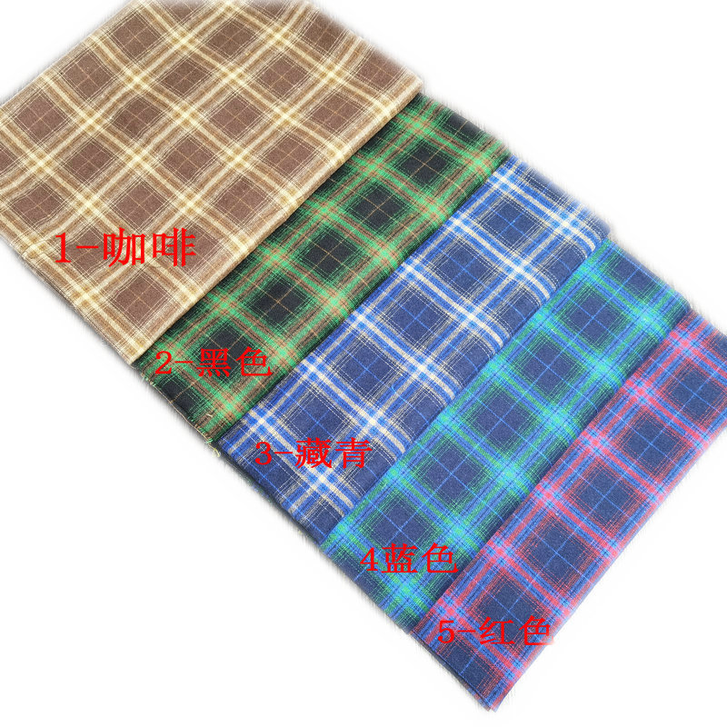 Picture of Spot twill sanding cotton plaid children's shirt plaid fabric 21 yarn-dyed flannel decorative fabric