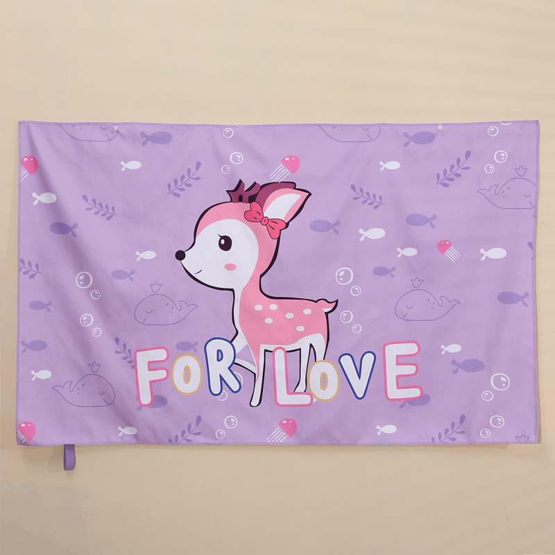 Picture of Children's Bath Towel, Double-Sided Velvet Beach Towel, Water-Absorbent, Quick-Drying, Portable Buckle Cartoon Cute Cloak, Warm, Soft and Comfortable