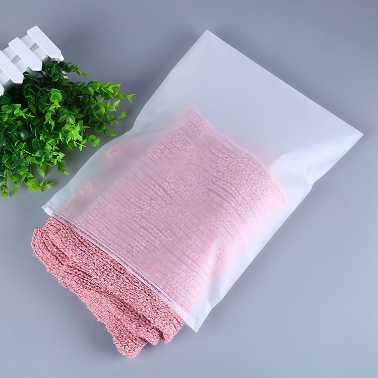Clothing packaging bag transparent frosted zipper bag skirt clothes packaging bag custom printing