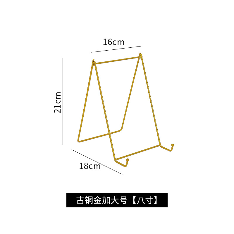 Picture of Iron Photo Frame Bracket Stone Easel Holder Ceramic Disc Holder Photo Studio Photo Album Bracket Clock Display Support Bracket