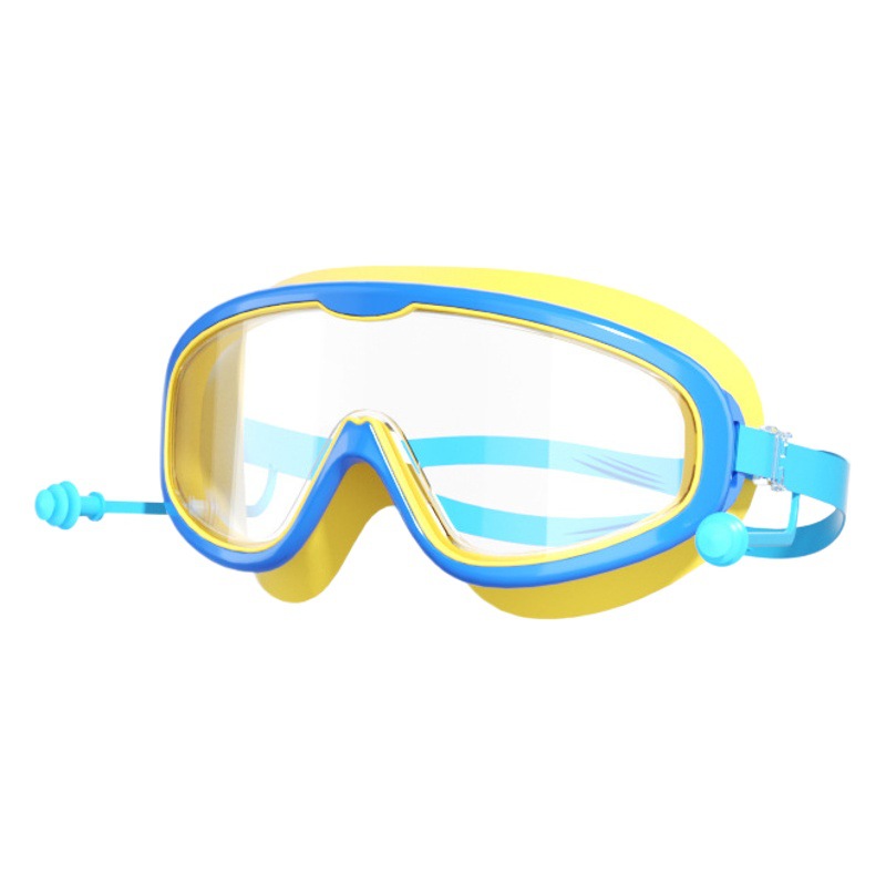 Picture of Factory direct selling children's swimming goggles large frame waterproof anti-fog professional swimming glasses student baby cute wholesale eye protection