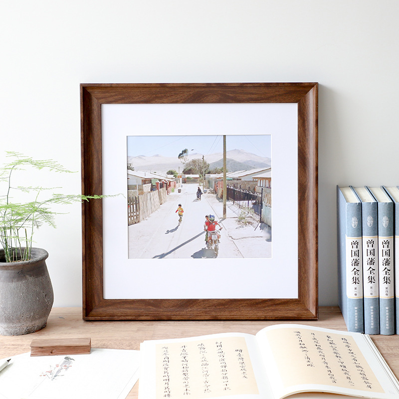 Picture of Calligraphy and Painting mounting frame outer frame 30-inch 38-inch 50 Chinese painting calligraphy frame simple photo frame square picture frame wall hanging