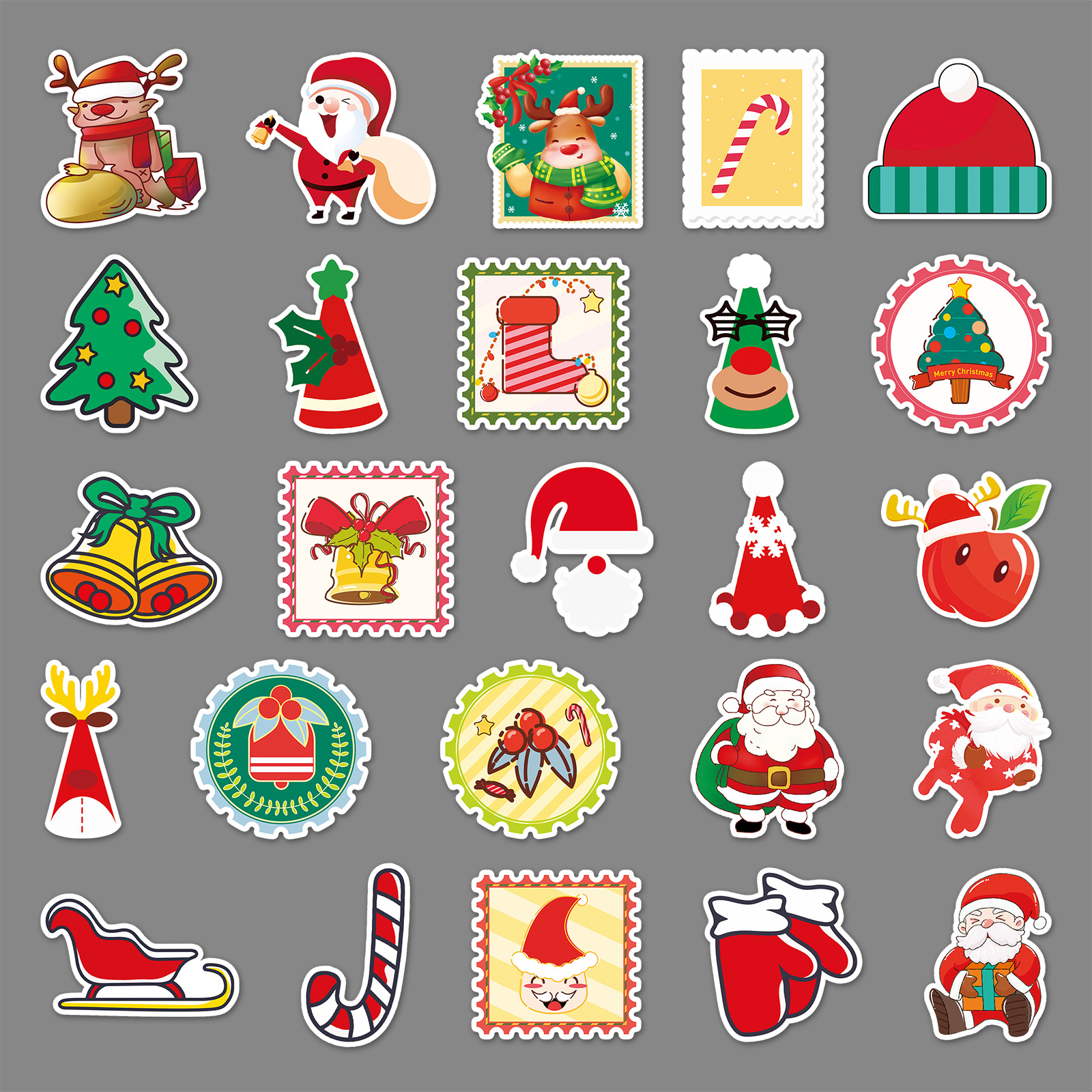 Picture of 100 Christmas Graffiti Cross-border Personality Holiday Creative Goo Card DIY Water Cup Skateboard Luggage Sticker Waterproof