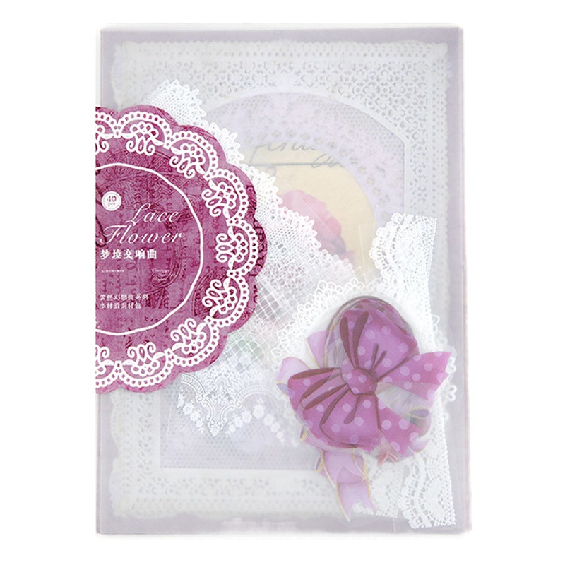 Yan Ji PET material bag lace Fantasia series lace hand account DIY material decoration backing 40 8