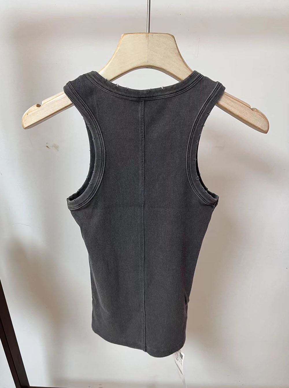 2023 Summer New Women's Clothing American Style Retro I-shaped Small Vest Basic Sling Washed Rib T-shirt 3253301