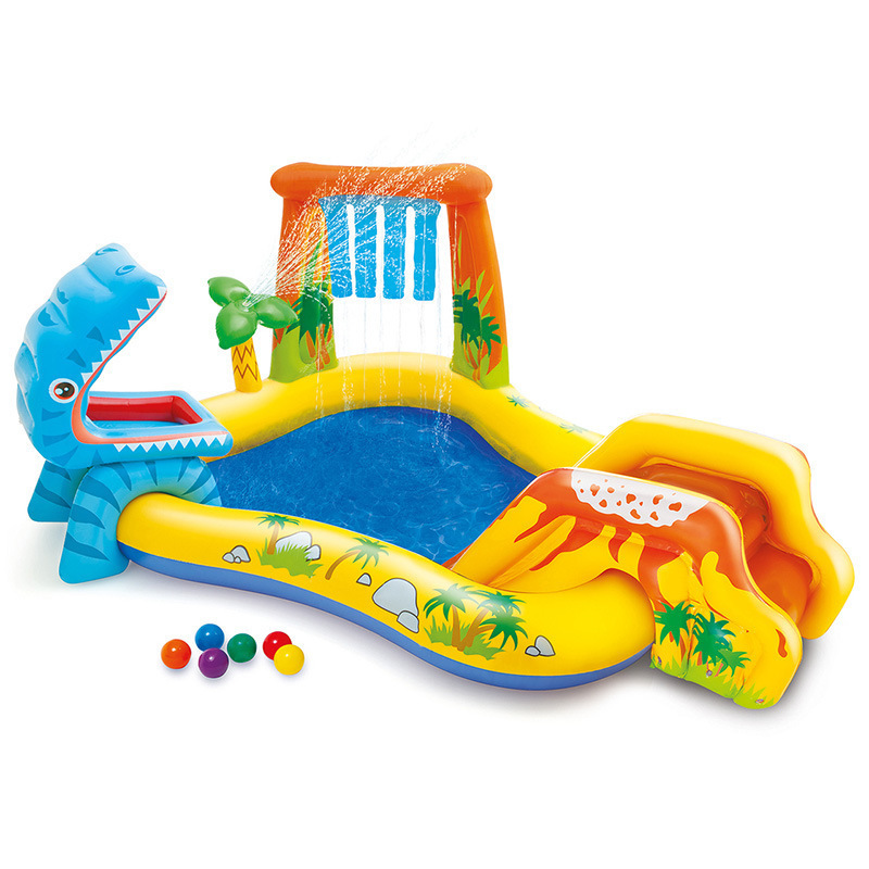 Picture of INTEX57444 Dinosaur Volcano Slide Park Pool Children's Inflatable Swimming Pool Bath Swimming Pool Thickened Sand Pool