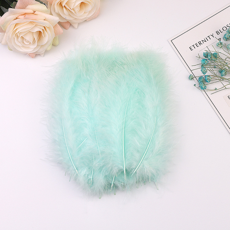 Picture of Cross-Border Wholesale Turkey Feathers Pointed Tail Velvet Feathers Colorful Feathers Dream Catcher Feathers Feather Lamp Wave Ball Feathers