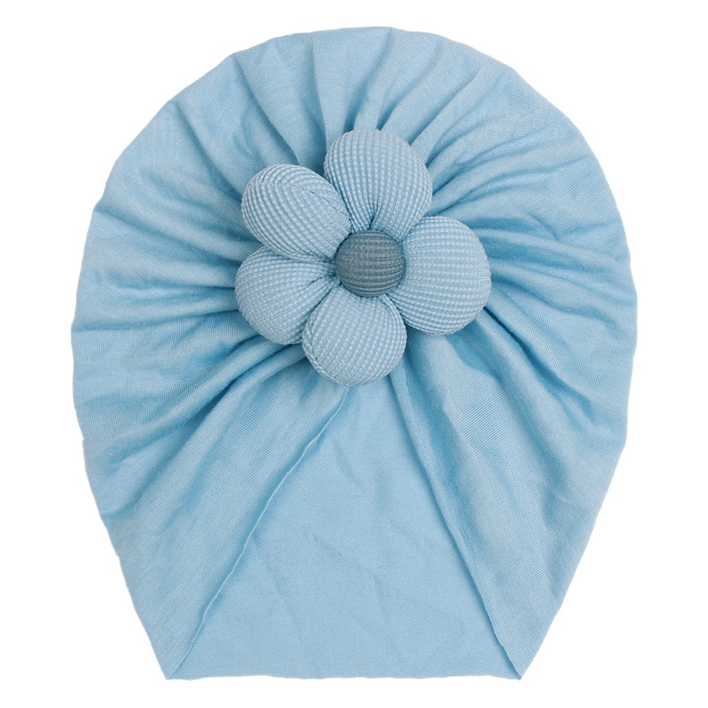 Autumn 2023 New Children's Imitation Cotton Pullover Cap Baby Creative Comfortable Breathable Flower Cap Baby Hat