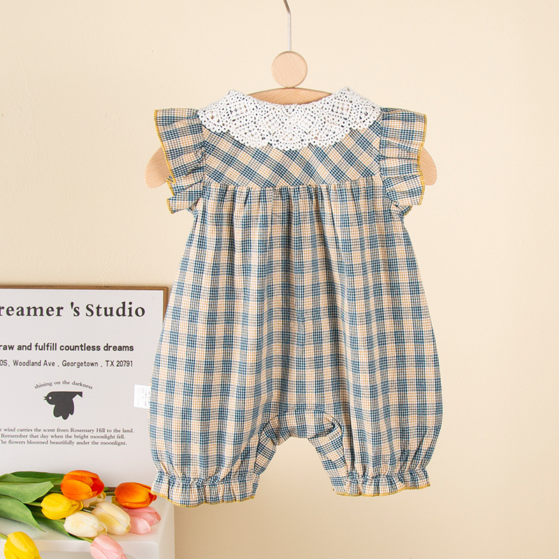 Picture of New Starting Point Clothing Baby Summer Wear Thin Body Clothes Baby Girl's Foreign-style Bag Fart Clothes Children's Summer Princess Ha-ha Clothes