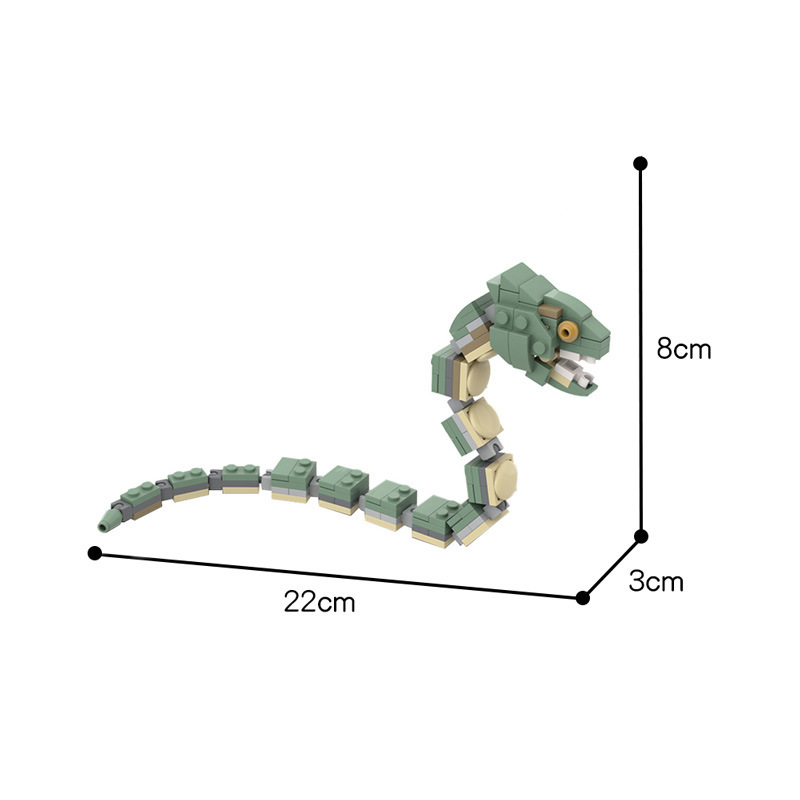 Picture of MOC Compatible Lego Set Model Assembled Building Blocks Toy Harry Potter MOC-56644 Small Basilisk