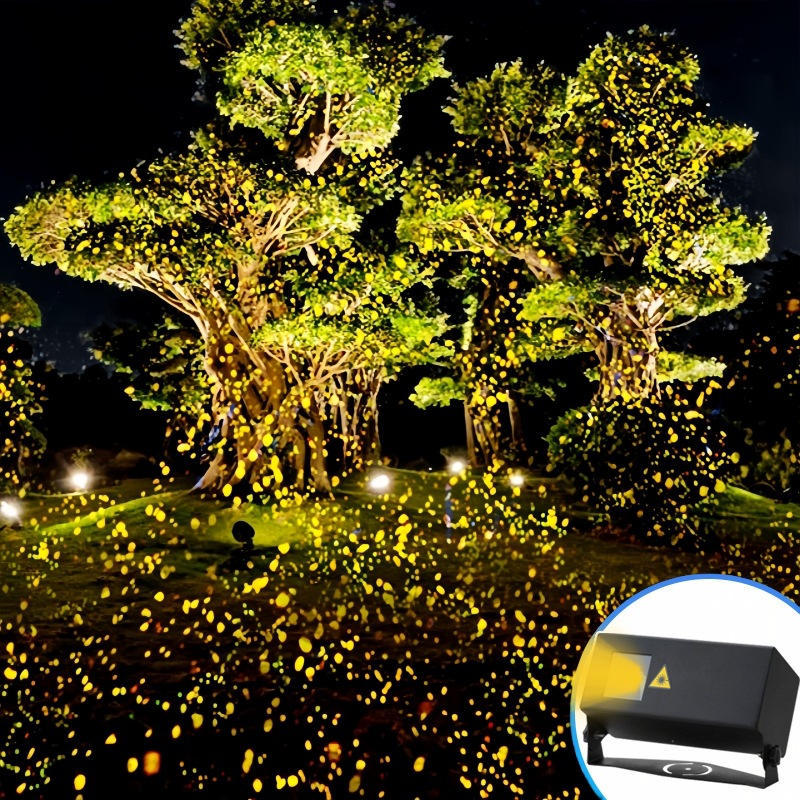 Dynamic firefly starry sky laser projection lamp outdoor atmosphere lamp scenic park lawn lighting waterproof laser lamp