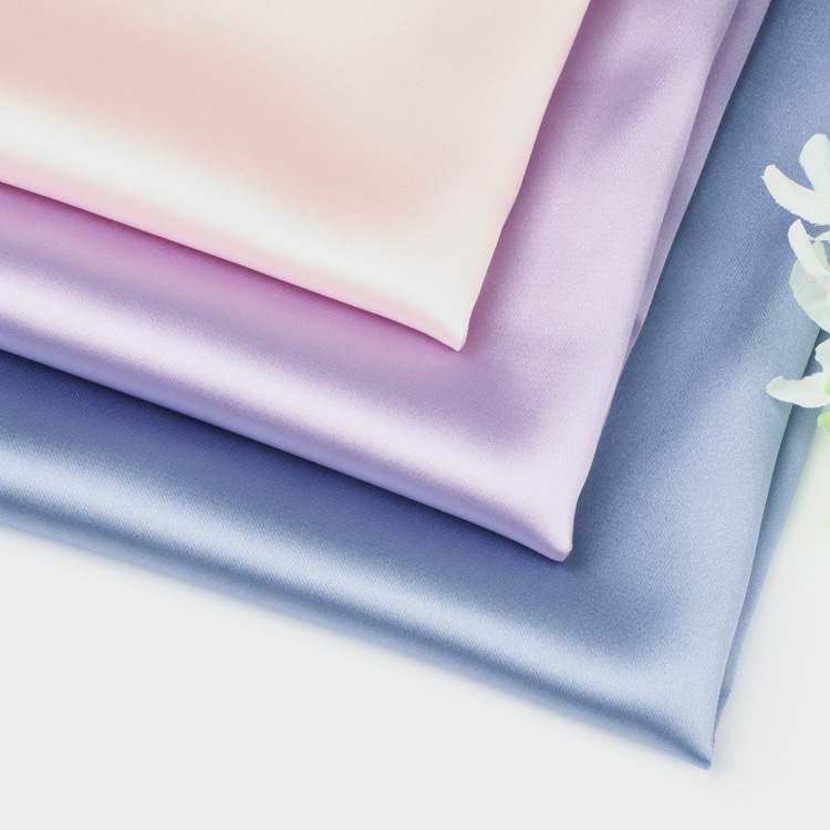 Picture of Rose Cherry Blossom Satin Drape High-Gloss Polyester Satin Fabric for Women's Shirts, Skirts, Dresses, and Coats with High Drape