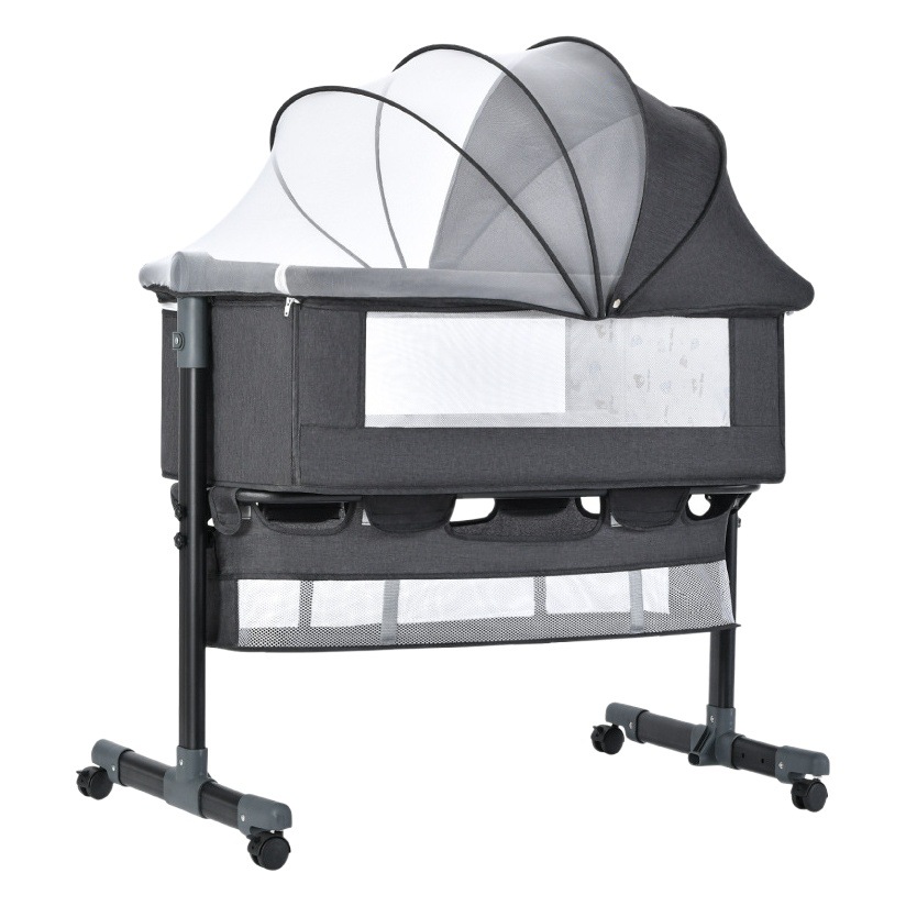Picture of Baby Bed Neonatal Bed Splicing Big Bed Baby Shaker bb Children's Bed Multi-functional Mobile Foldable Bed