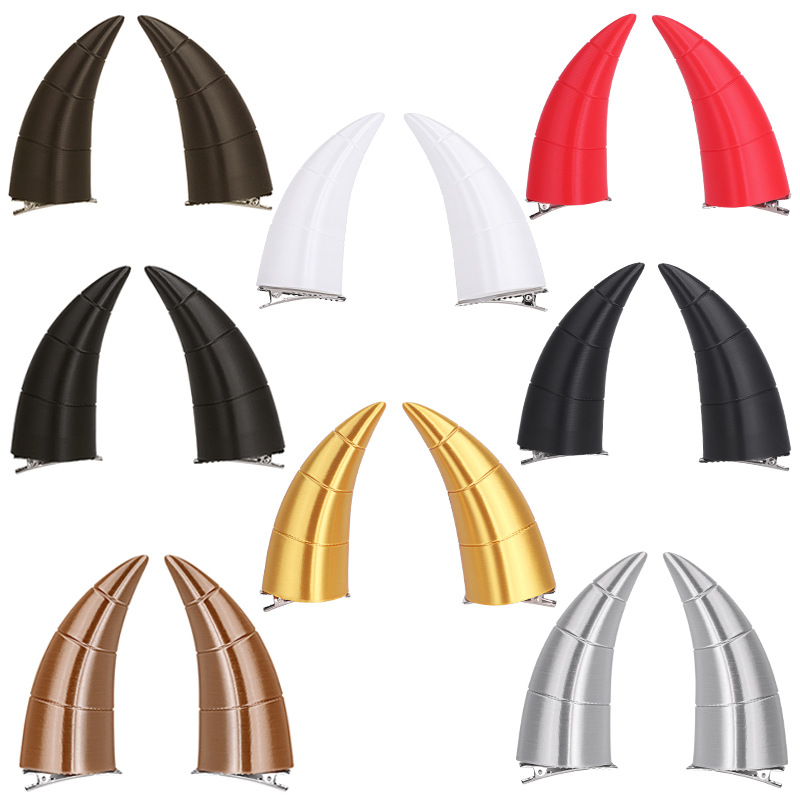 Picture of cosplay Universal Black Devil Horn Horn Halloween Headwear Accessories Props Cos Anime Hairpin 3D Headwear