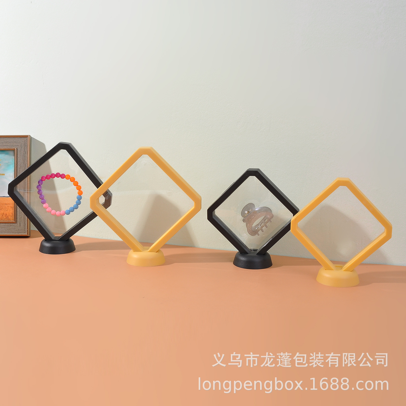 High-End New Octagonal Transparent Pe Suspension Box Jewelry Storage Packaging Box Bracelet Necklace Display Box