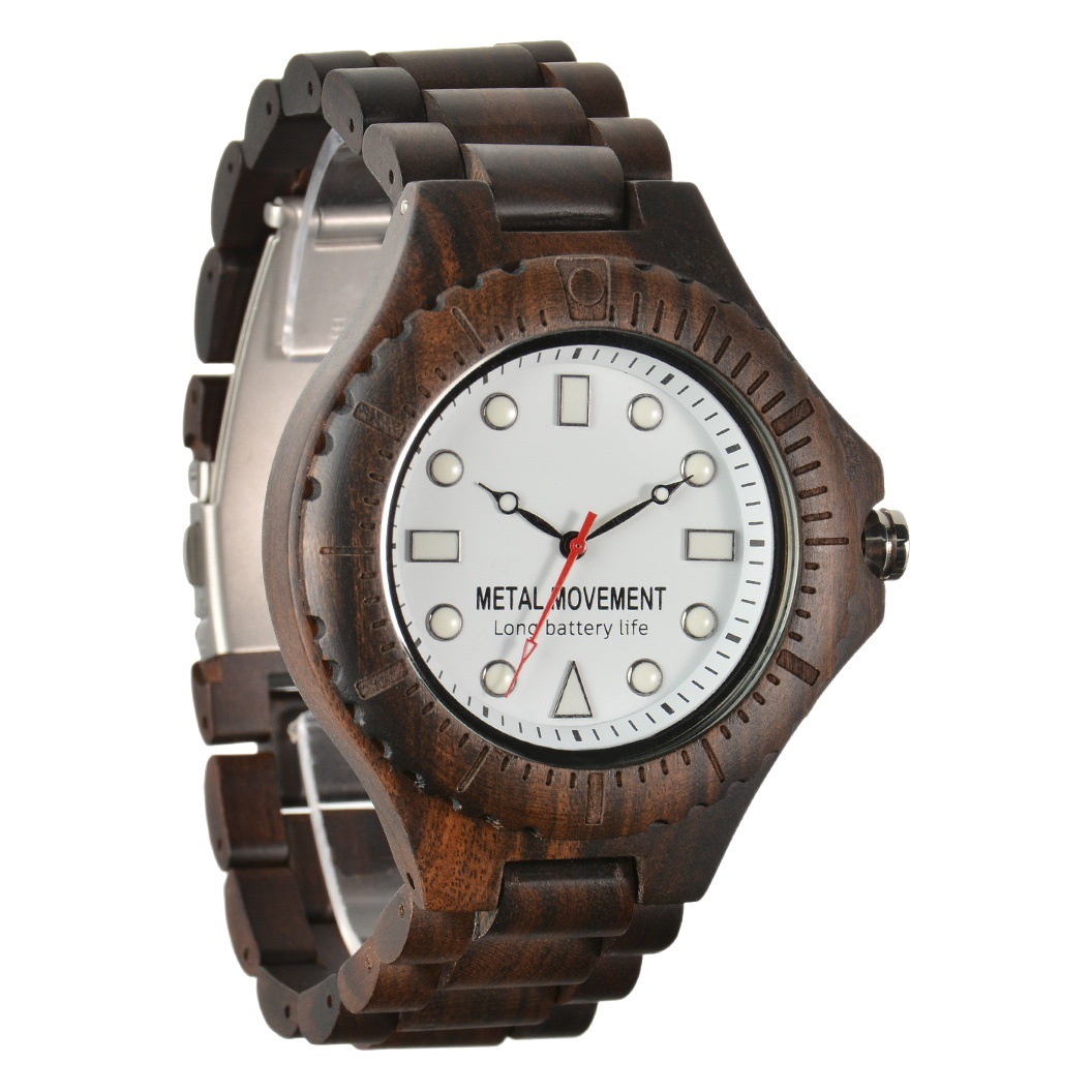 New fashion casual men's large dial quartz wooden watch shake shop with wooden watch men's wholesale a generation of hair