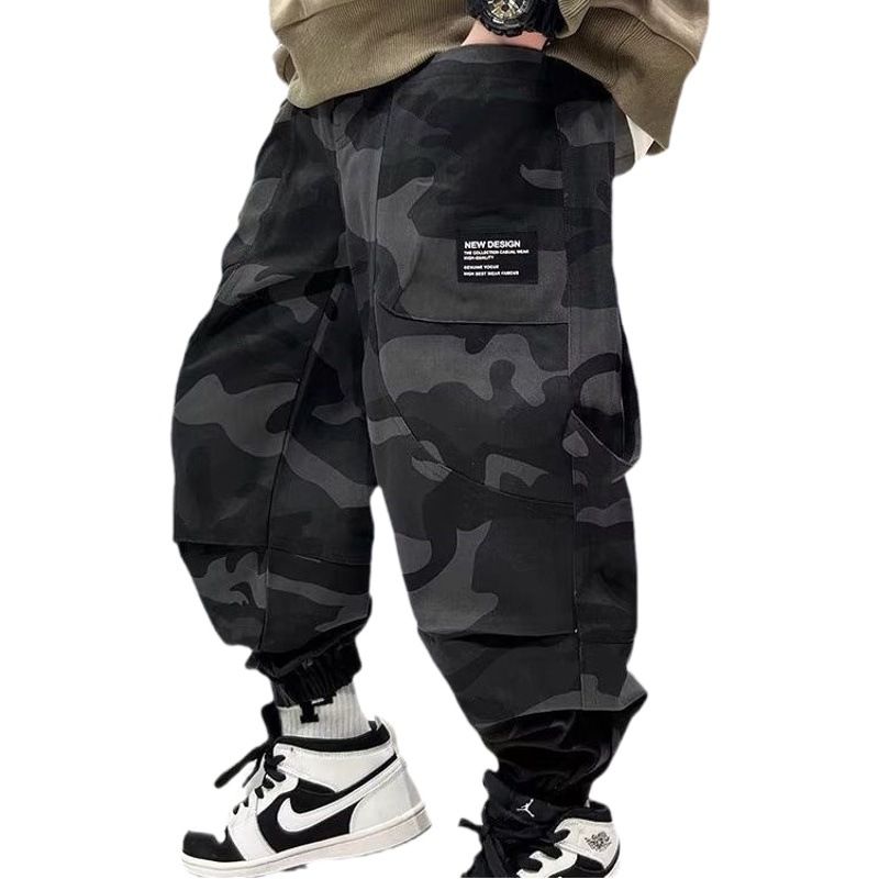 Boys' Autumn Sports Camouflage Pants 2023 Autumn New Children's Casual Cover Pants Children's All-match Leg Pants