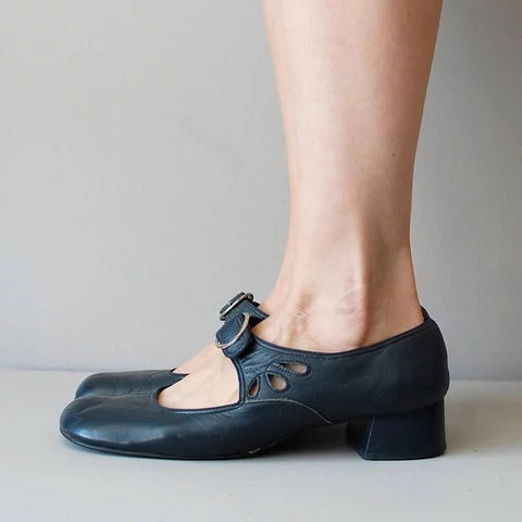 Picture of Foreign Trade Cross-Border New Spring New Product European and American Style Low Heel 40-43 Buckle Strap Shallow Mouth Flats Single Shoes