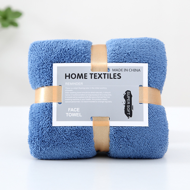 Picture of Hand gift towel wholesale coral velvet square wedding gift box towel wedding candy box towel Xi word New
