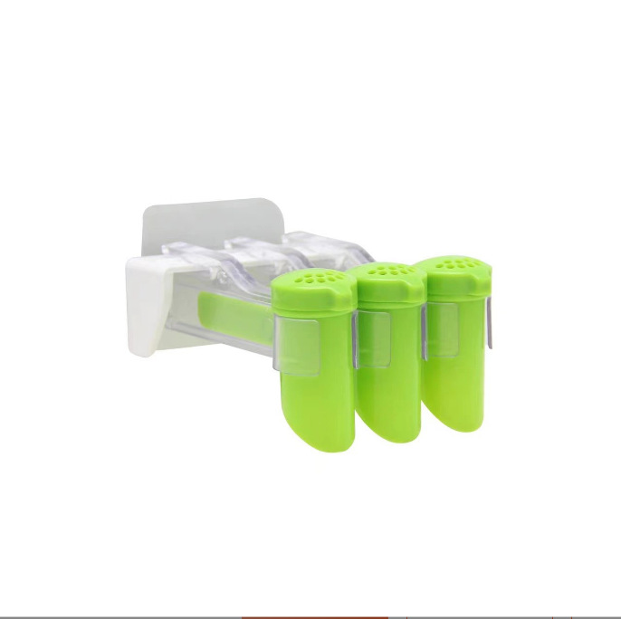 Picture of Punch-free Wall-mounted Spice Bag Storage Rack Spice Bag Storage Rack Sealing Clip Rotating Storage Rack