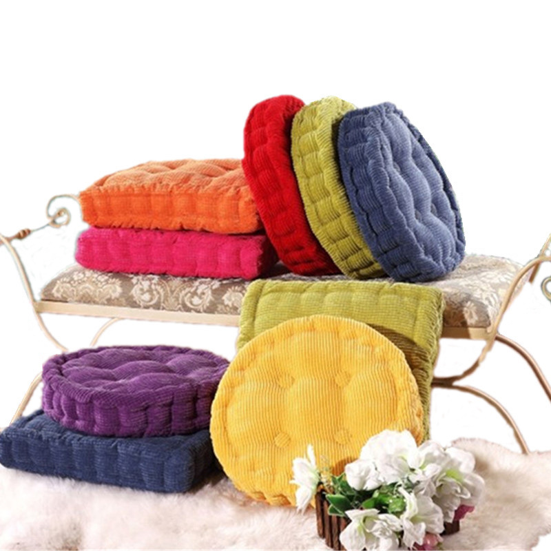 Picture of Manufacturer Wholesale Solid Color Corduroy Corn Kernel Cushions Japanese Square Round Chair Cushions Student Chair Cushions Futon