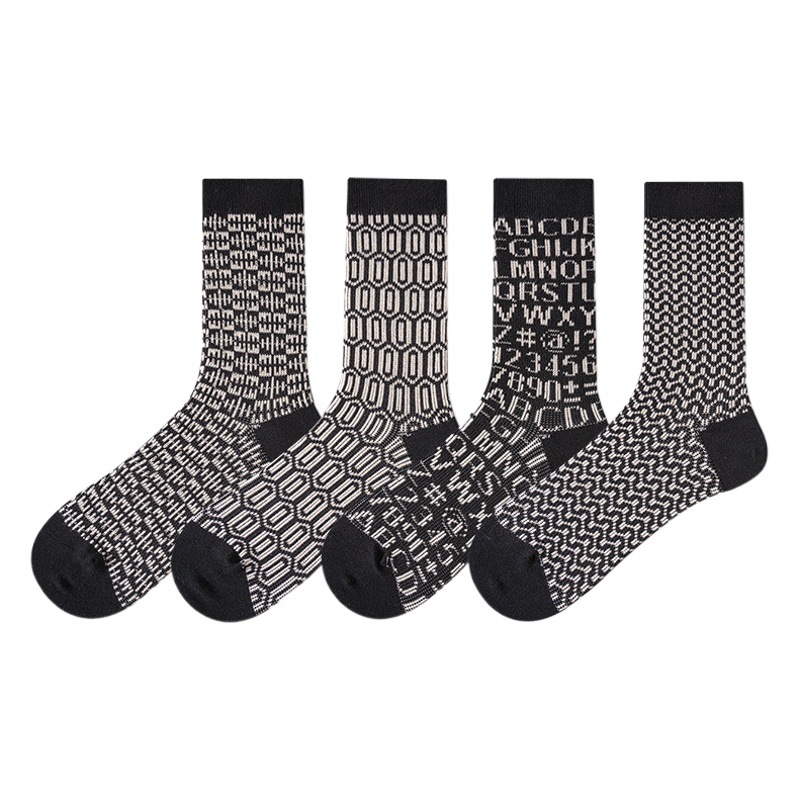 ECHENON autumn and winter New combed cotton boneless socks for children ins trendy creative personality two-way sports socks
