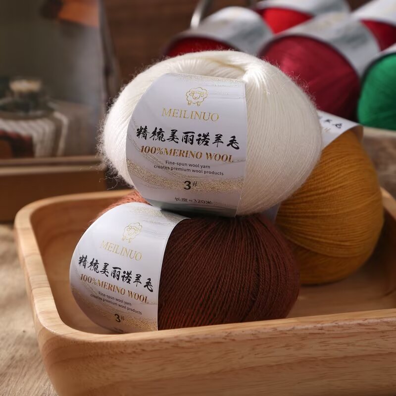Picture of Merino wool 3 strands of thick hand-woven diy wool hook doll sweater scarf hat wool group wholesale