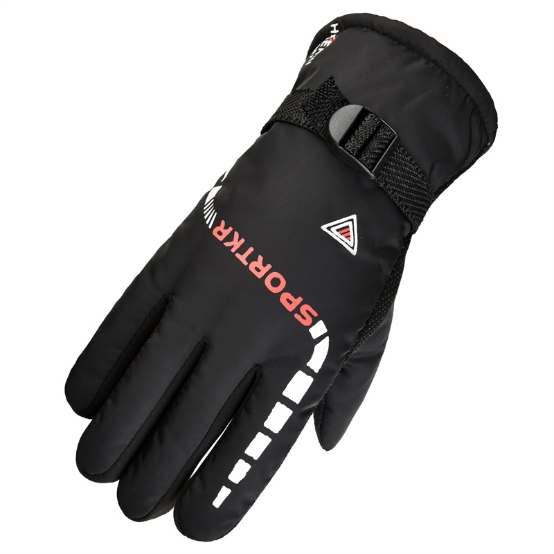 Picture of Men's Winter Warm Gloves Electric Motorcycle Riding Gloves Velvet Thickened Outdoor Sports Ski Gloves