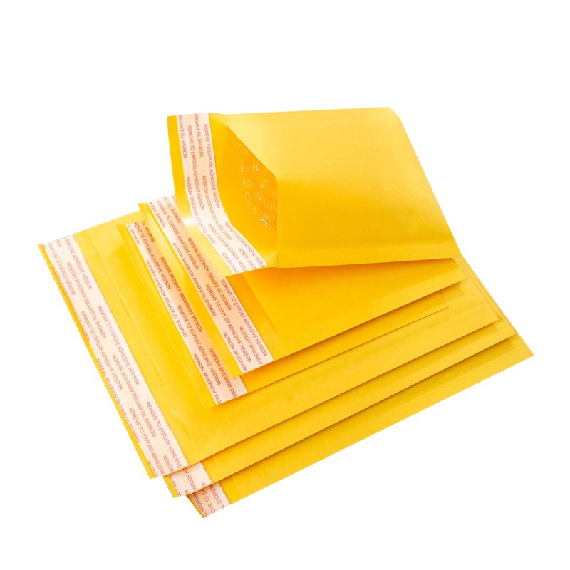 Yellow Kraft Paper Bubble Bag Thickened Waterproof Shockproof Bubble Bag Envelope Bag Logistics Packaging Bag Express Bubble Bag
