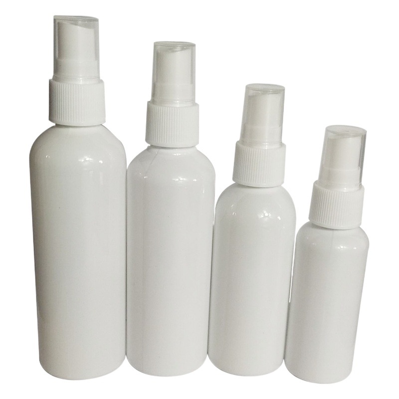 Factory wholesale in stock 50 80 100ml porcelain white light-proof spray bottle high pressure watering can sub-bottle cosmetic bottle