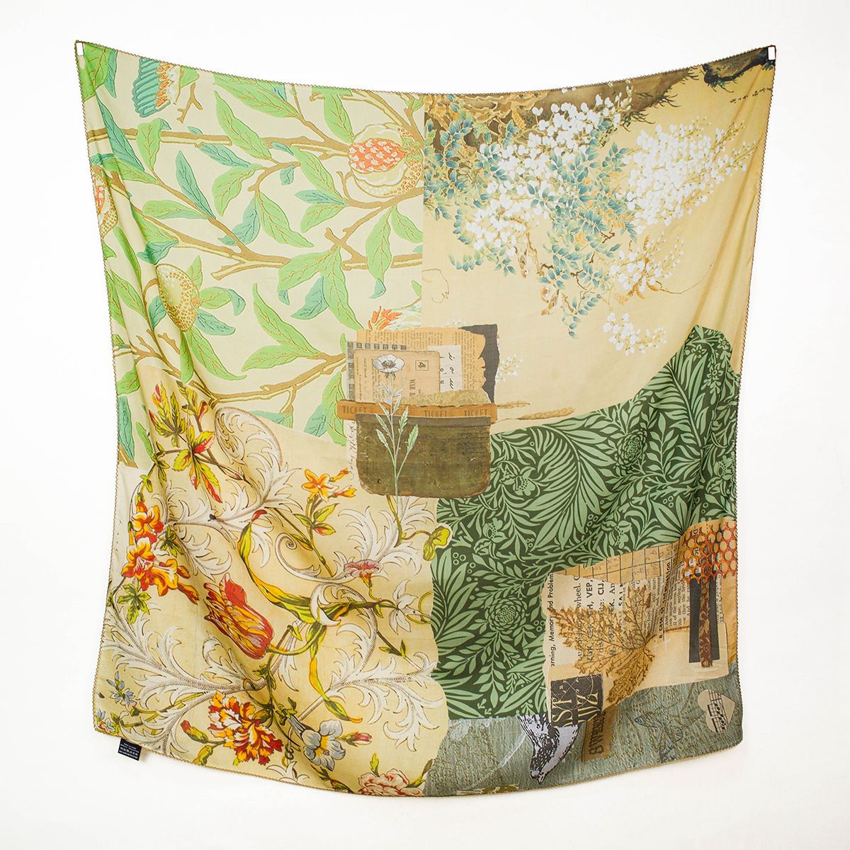 Picture of Collection New Vintage Original Artistic Mulberry Silk Silk Cotton Spinning Machine Side All-match 70 Square Scarf Elegant Shawl