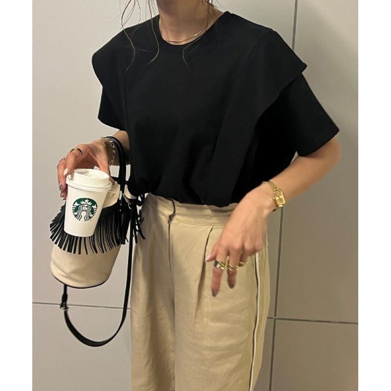 In-Stock Japanese and Korean Foreign Trade Women's Clothing 2025 Summer New Loose Versatile Casual Ruffle Shirt Top