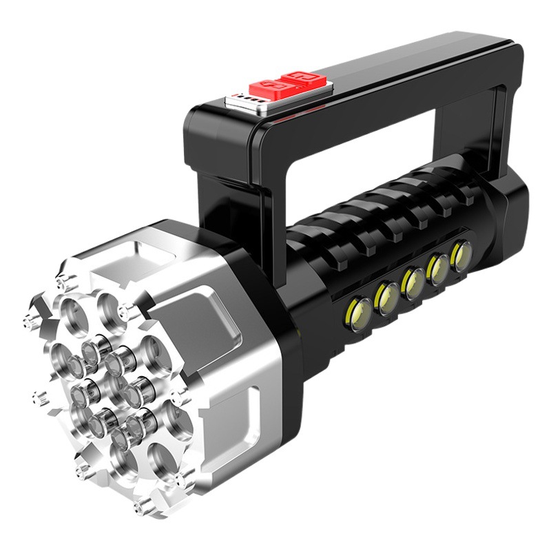 Flashlight rechargeable super bright side light portable Searchlight outdoor long-range high-power household portable lamp