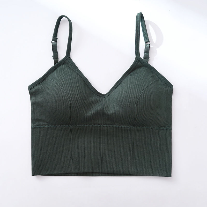 Picture of Beautiful Back Camisole Women's Belt Chest Pad Integrated Internet Popular Big U Outer Wear Inner Base Bra Tube Top Underwear