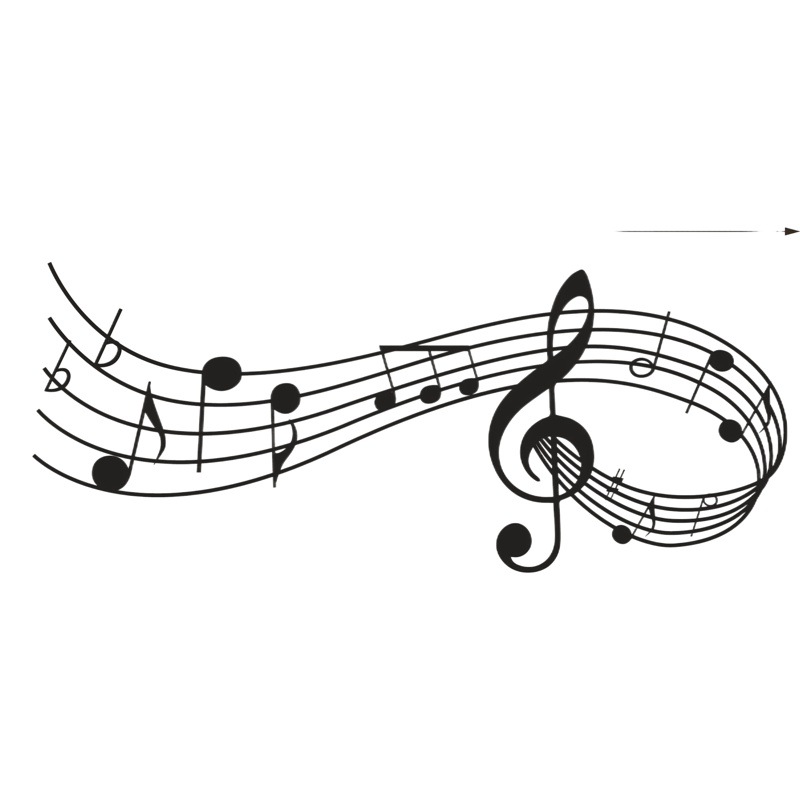 Factory wholesale cross-border new AW266 creative music character stickers living room office decoration stickers retail