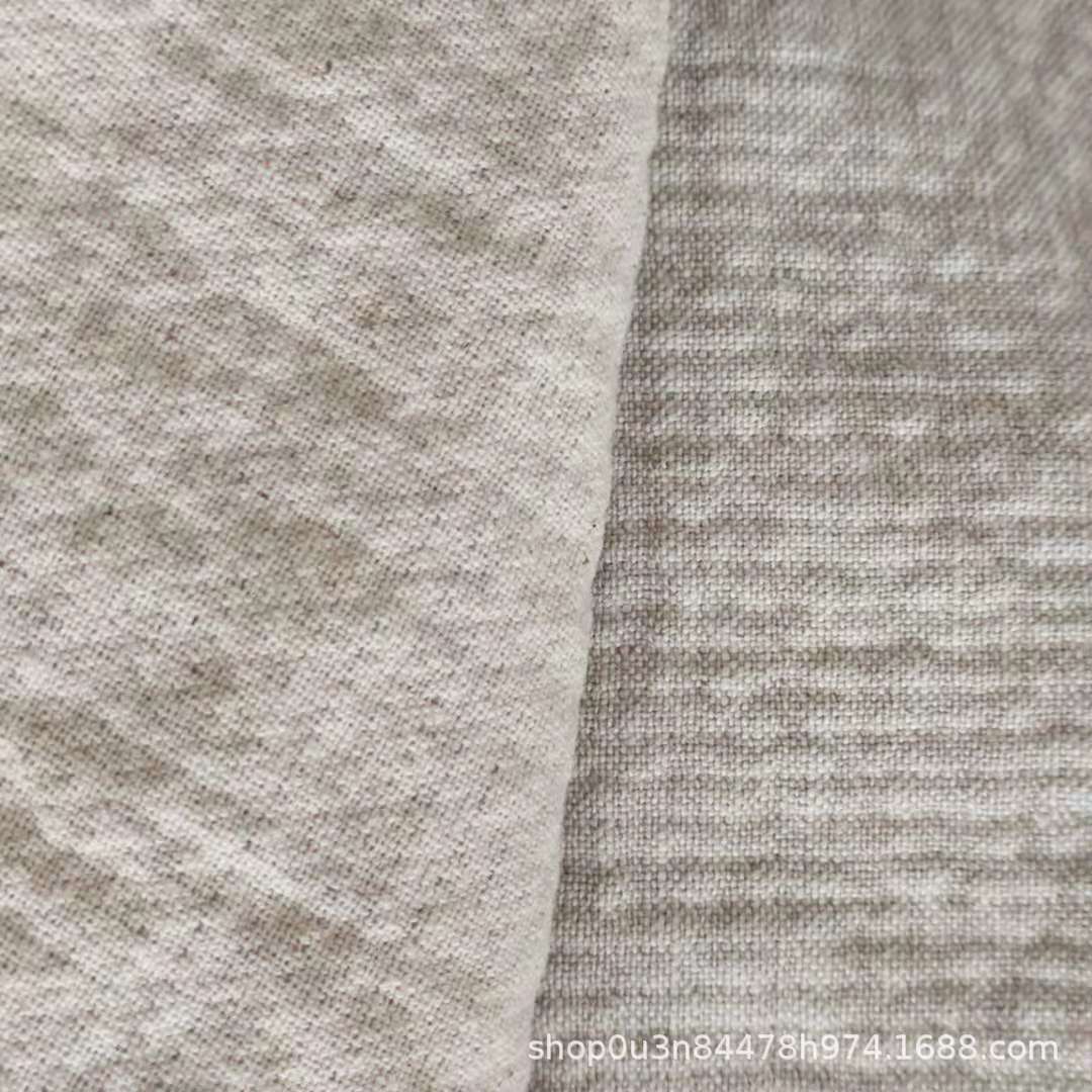 Picture of Linen Cotton Double Layer Primary Color Bubble Cloth Enzyme Wash Bubble Sofa Fabric Rain Dew Linen Cotton Sand Washing Fabric