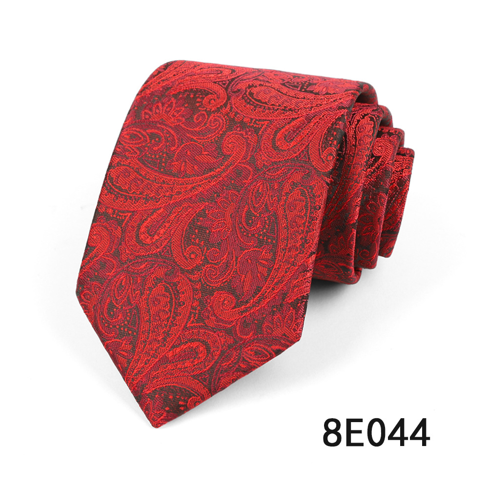 Picture of Men's Tie Business Casual Stripesd Tie 8cm Polyester Jacquard Embroider Print Tie Wholesale Formal Wear